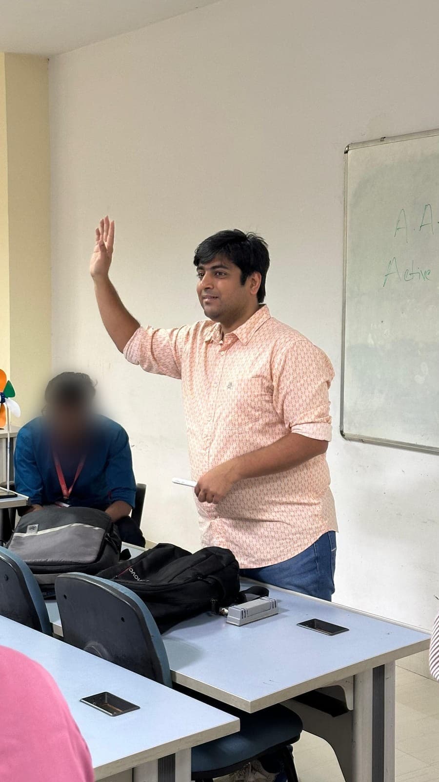 Mohit Garg leading an energetic classroom session